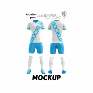Mockup 002 Conjunto Futebol Manga Curta Gola V CorelDraw CDR
