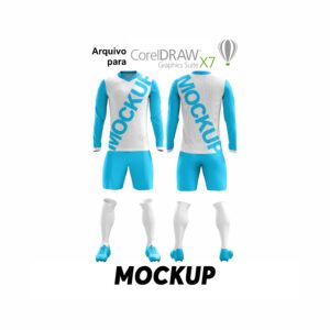 Mockup 004 Conjunto Futebol Manga Longa Gola V CorelDraw CDR