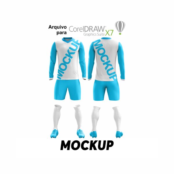 Mockup 004 Conjunto Futebol Manga Longa Gola V CorelDraw CDR