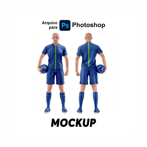 Mockup 005 Conjunto Futebol Raglan Nike Photoshop TIF