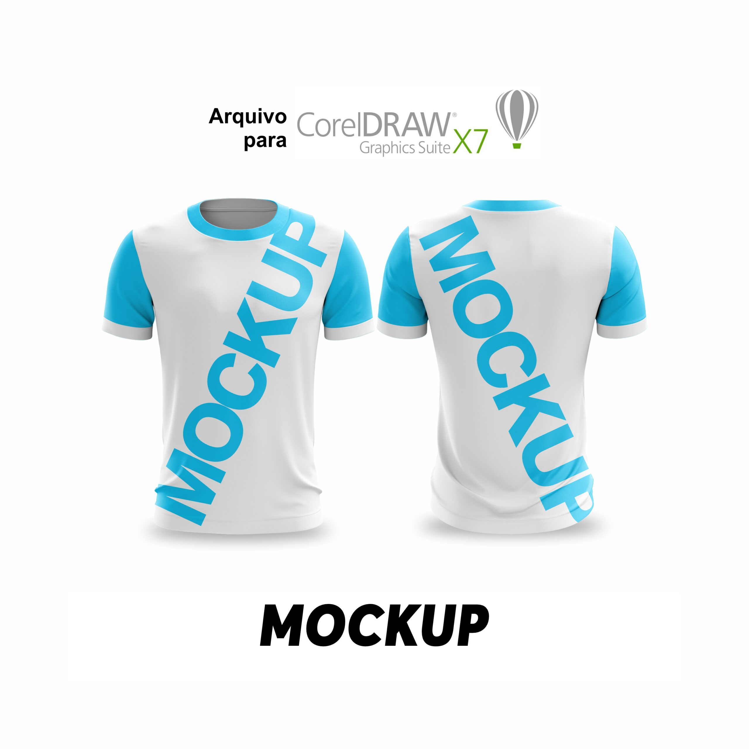 Mockup 007 Camisa Manga Curta Gola Redonda CorelDraw CDR
