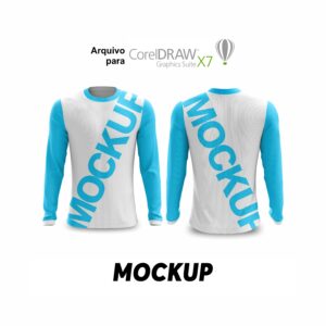 Mockup 008 Camisa Manga Longa Gola Redonda CorelDraw CDR