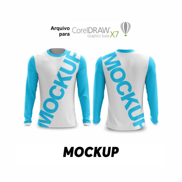 Mockup 008 Camisa Manga Longa Gola Redonda CorelDraw CDR