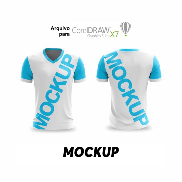 Mockup 009 Camisa Manga Curta Gola V CorelDraw CDR