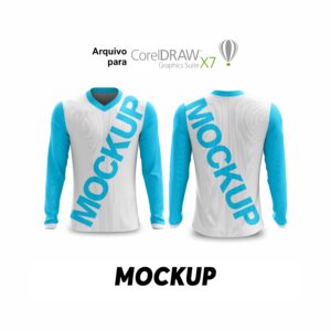 Mockup 010 Camisa Manga Longa Gola V CorelDraw CDR