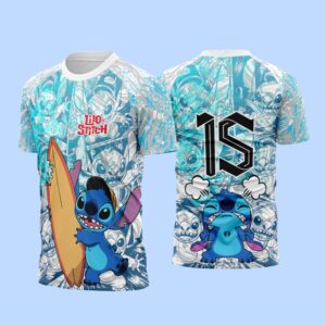 Interclasse 1001 Stitch Azul Arte Vetor
