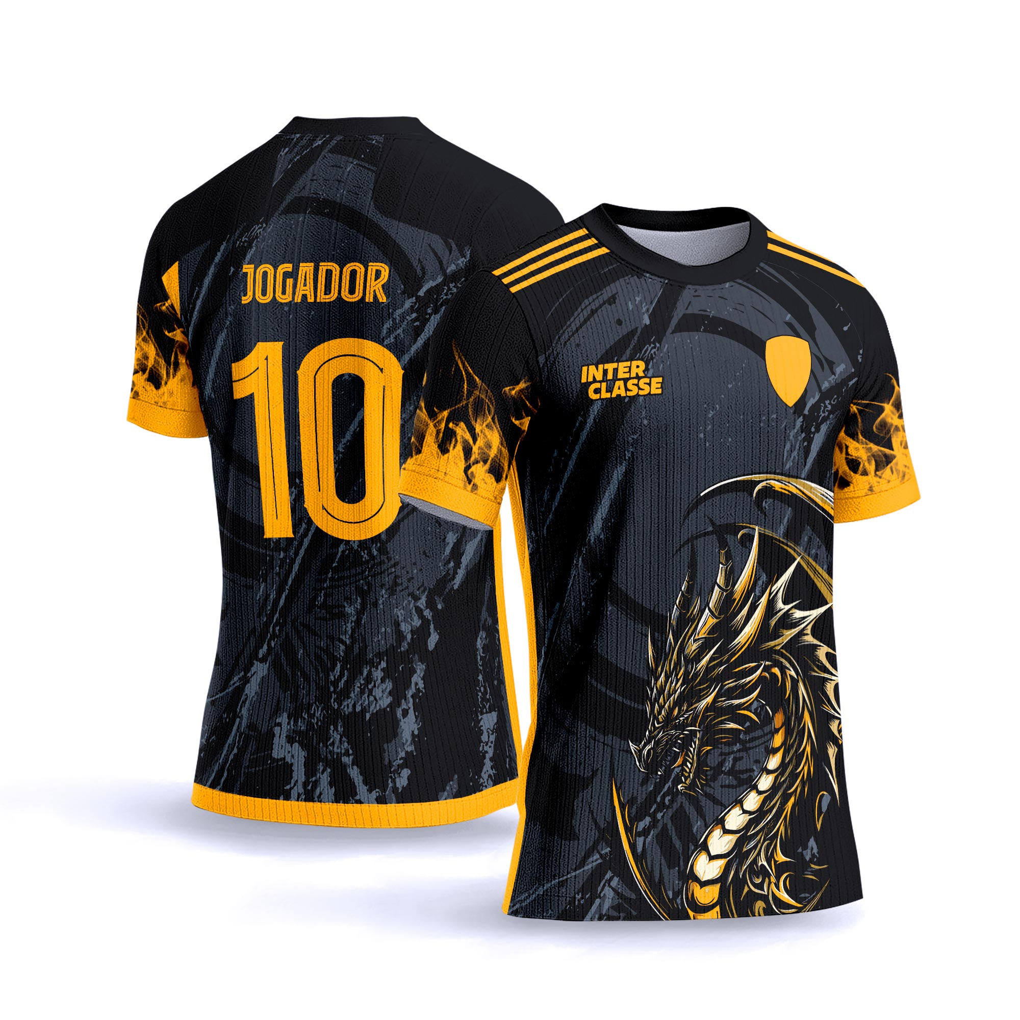 Interclasse 810 Dragão Amarelo Arte Vetor