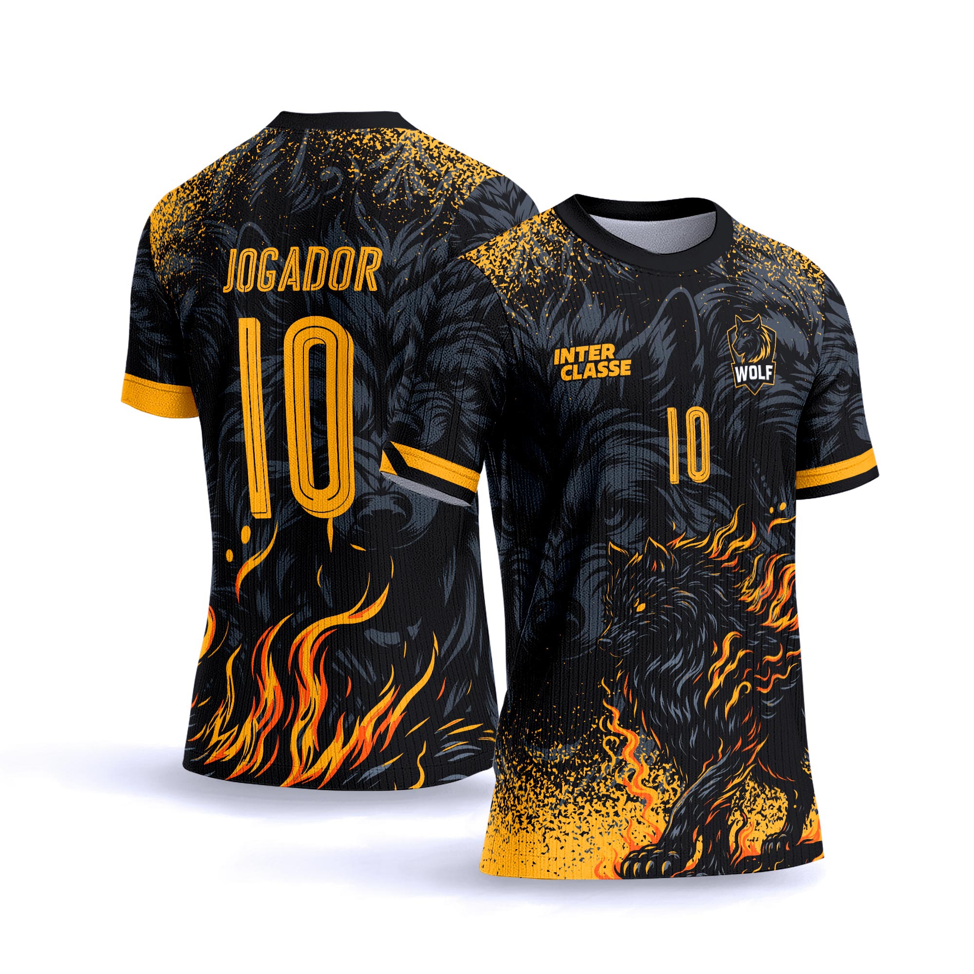 Interclasse 814 Lobo Amarelo Arte Vetor