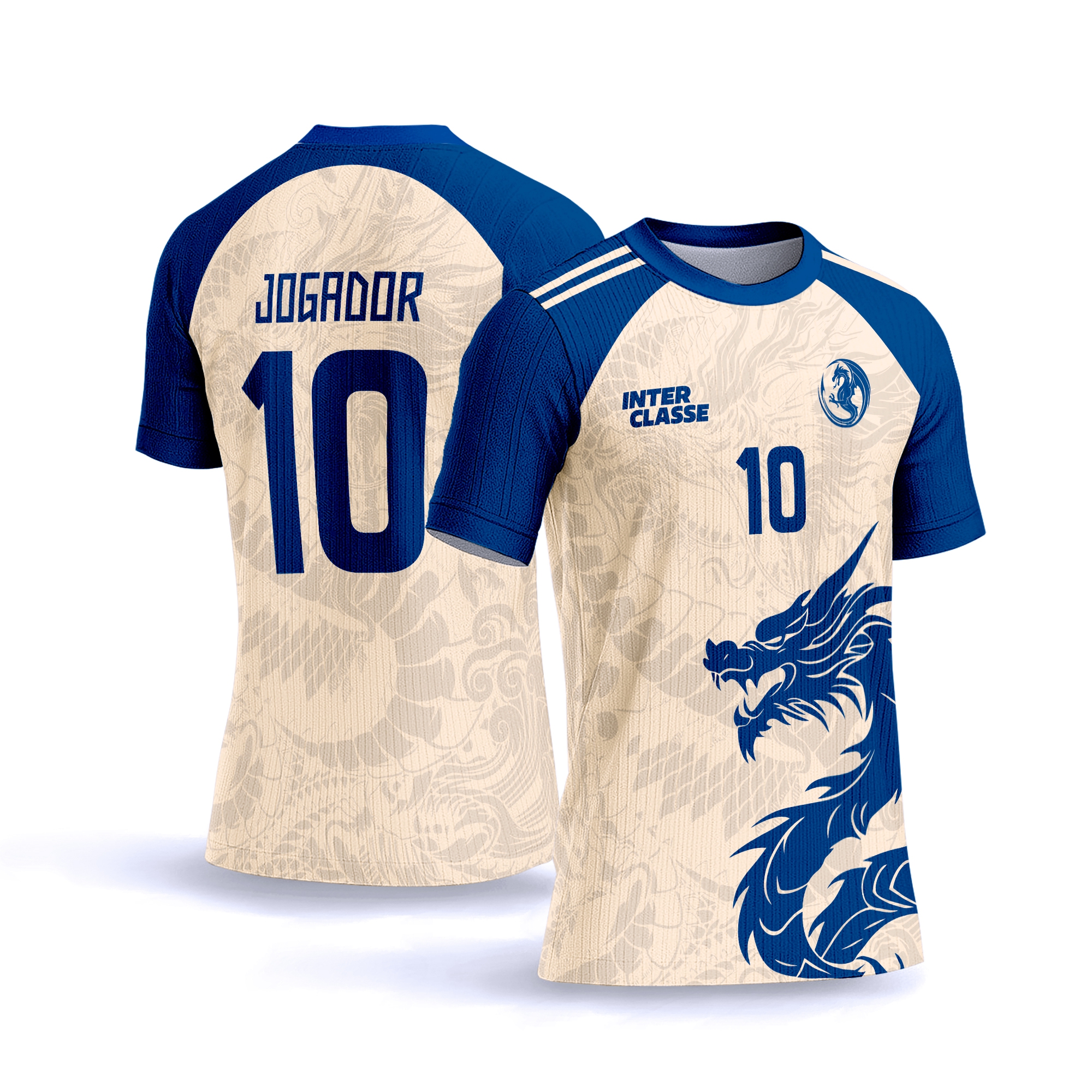 Interclasse 820 Dragão Azul Arte Vetor